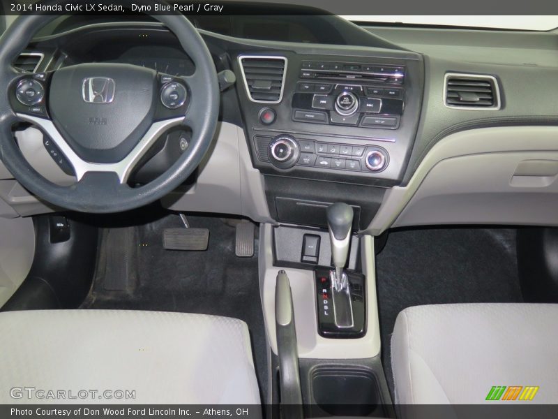 Dyno Blue Pearl / Gray 2014 Honda Civic LX Sedan