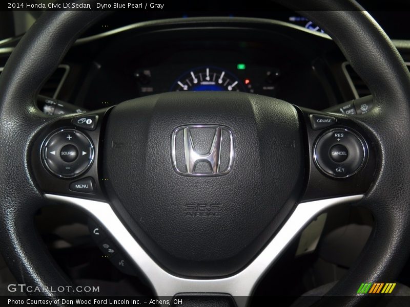 Dyno Blue Pearl / Gray 2014 Honda Civic LX Sedan