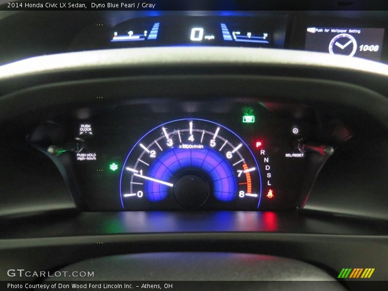 Dyno Blue Pearl / Gray 2014 Honda Civic LX Sedan