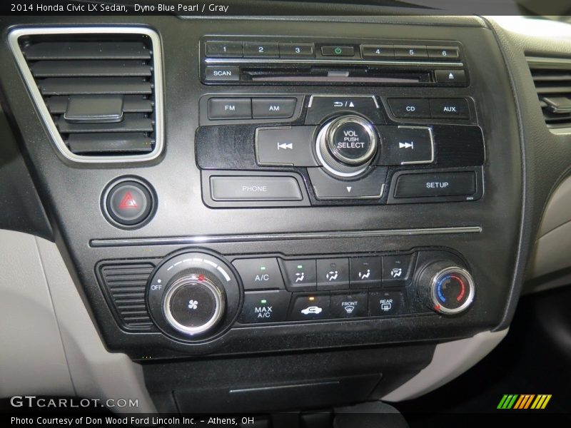 Dyno Blue Pearl / Gray 2014 Honda Civic LX Sedan
