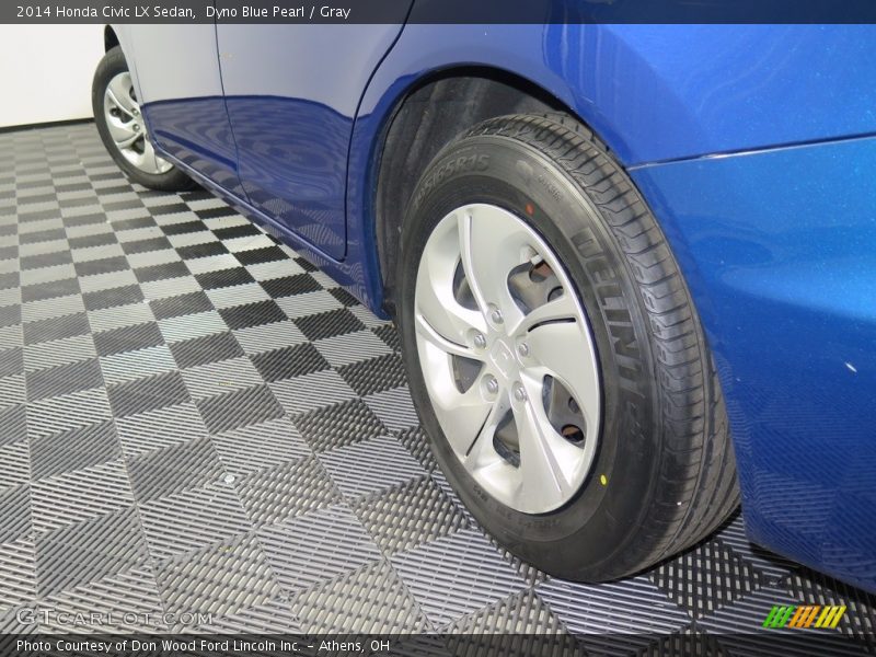Dyno Blue Pearl / Gray 2014 Honda Civic LX Sedan