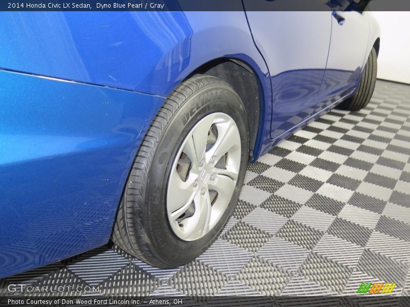 Dyno Blue Pearl / Gray 2014 Honda Civic LX Sedan
