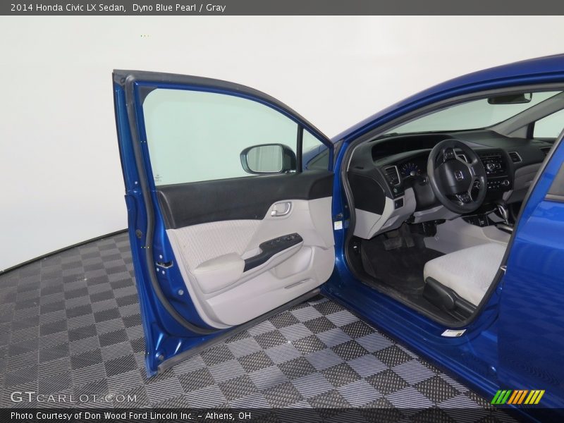 Dyno Blue Pearl / Gray 2014 Honda Civic LX Sedan
