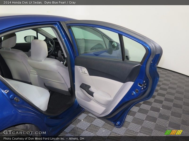 Dyno Blue Pearl / Gray 2014 Honda Civic LX Sedan