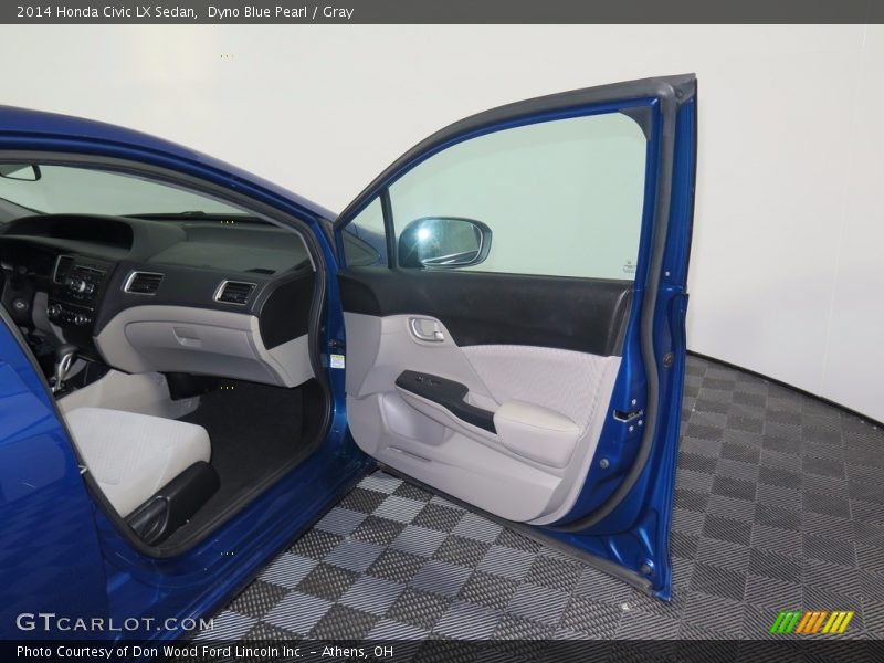 Dyno Blue Pearl / Gray 2014 Honda Civic LX Sedan