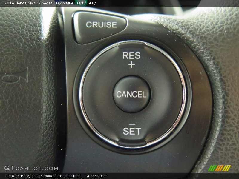 Dyno Blue Pearl / Gray 2014 Honda Civic LX Sedan