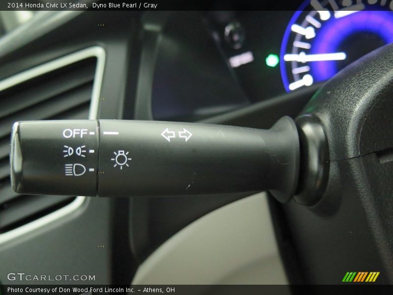 Dyno Blue Pearl / Gray 2014 Honda Civic LX Sedan