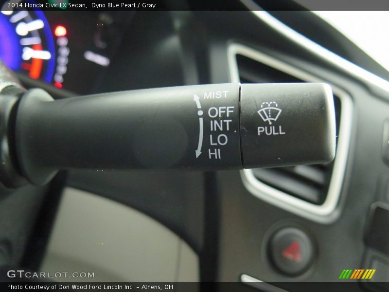 Dyno Blue Pearl / Gray 2014 Honda Civic LX Sedan