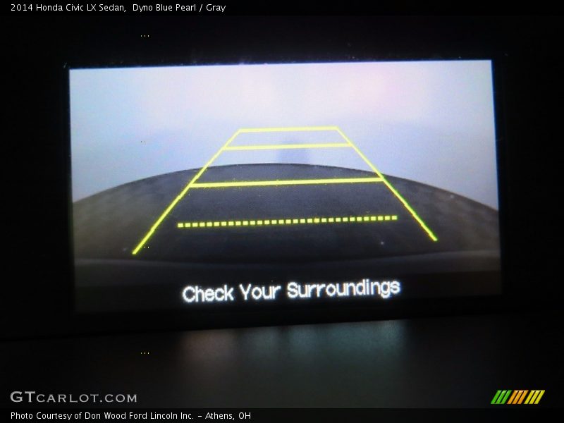 Dyno Blue Pearl / Gray 2014 Honda Civic LX Sedan