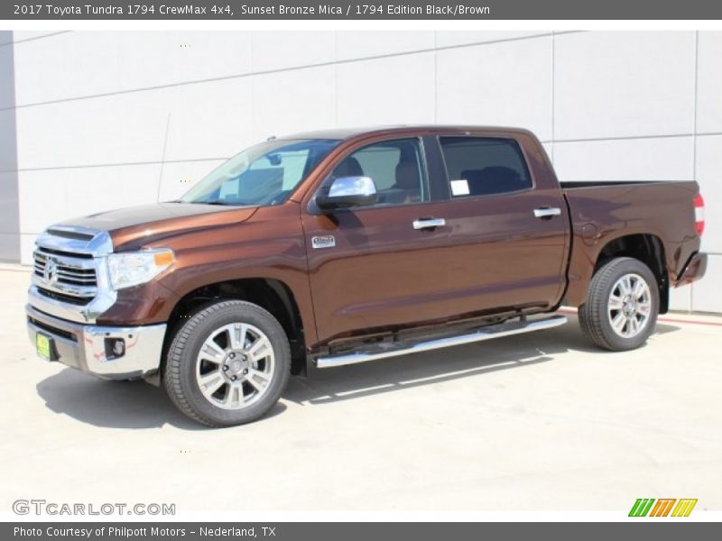 Sunset Bronze Mica / 1794 Edition Black/Brown 2017 Toyota Tundra 1794 CrewMax 4x4