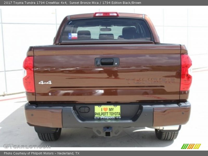Sunset Bronze Mica / 1794 Edition Black/Brown 2017 Toyota Tundra 1794 CrewMax 4x4