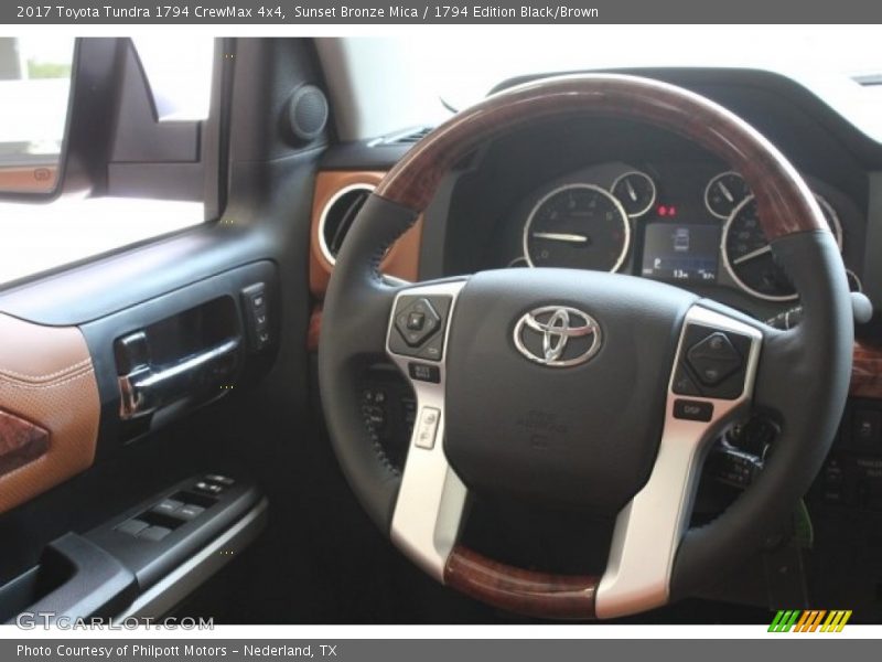 Sunset Bronze Mica / 1794 Edition Black/Brown 2017 Toyota Tundra 1794 CrewMax 4x4
