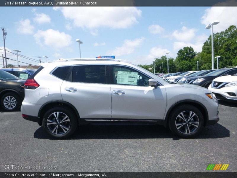 Brilliant Silver / Charcoal 2017 Nissan Rogue SL AWD