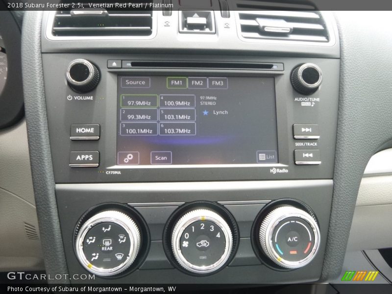 Controls of 2018 Forester 2.5i