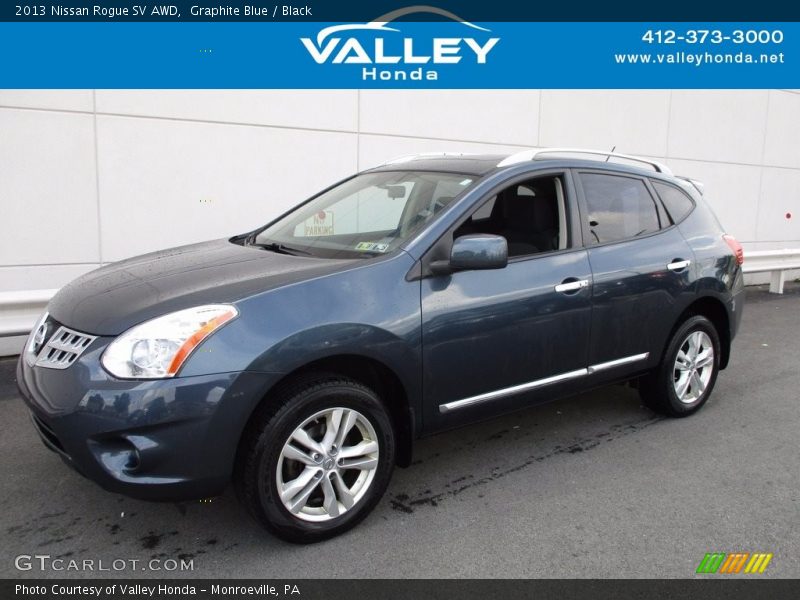 Graphite Blue / Black 2013 Nissan Rogue SV AWD
