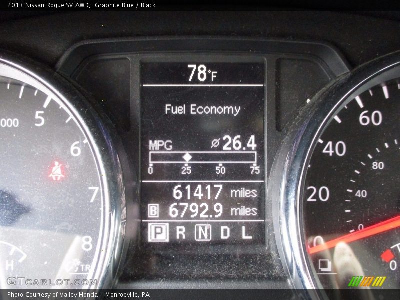 Graphite Blue / Black 2013 Nissan Rogue SV AWD