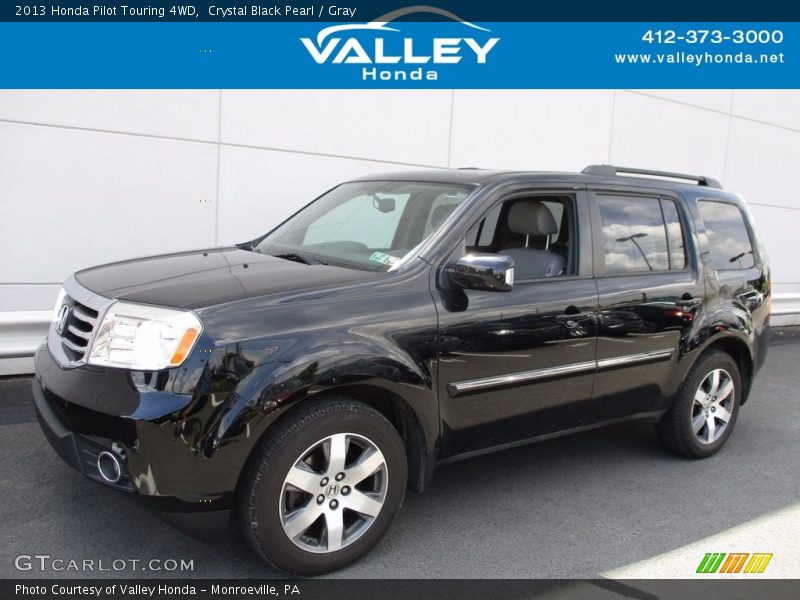 Crystal Black Pearl / Gray 2013 Honda Pilot Touring 4WD