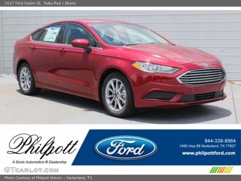 Ruby Red / Ebony 2017 Ford Fusion SE
