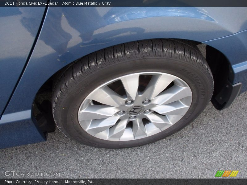 Atomic Blue Metallic / Gray 2011 Honda Civic EX-L Sedan