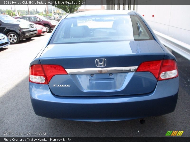 Atomic Blue Metallic / Gray 2011 Honda Civic EX-L Sedan