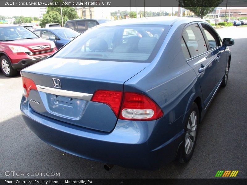 Atomic Blue Metallic / Gray 2011 Honda Civic EX-L Sedan