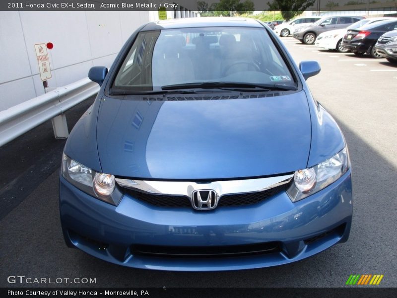 Atomic Blue Metallic / Gray 2011 Honda Civic EX-L Sedan