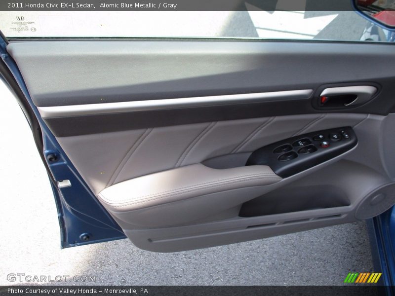 Atomic Blue Metallic / Gray 2011 Honda Civic EX-L Sedan