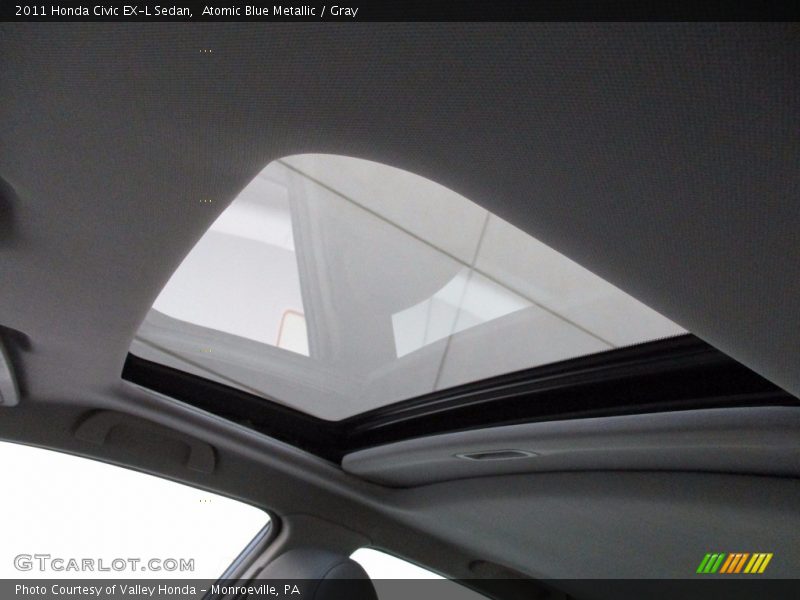 Atomic Blue Metallic / Gray 2011 Honda Civic EX-L Sedan
