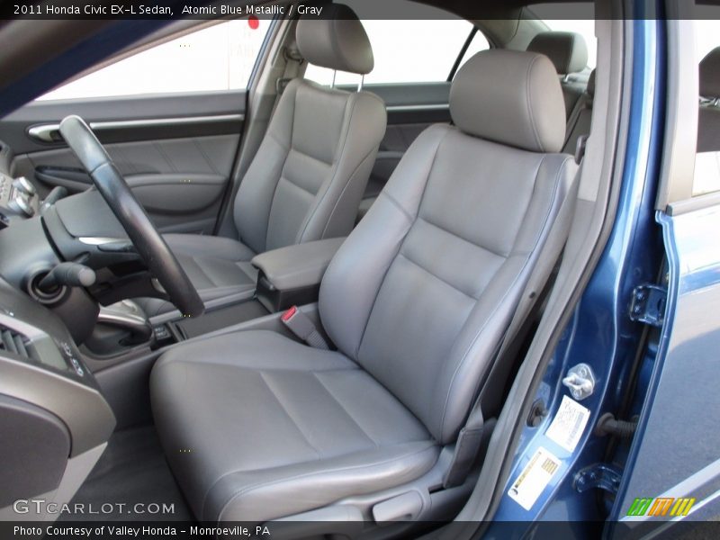 Atomic Blue Metallic / Gray 2011 Honda Civic EX-L Sedan