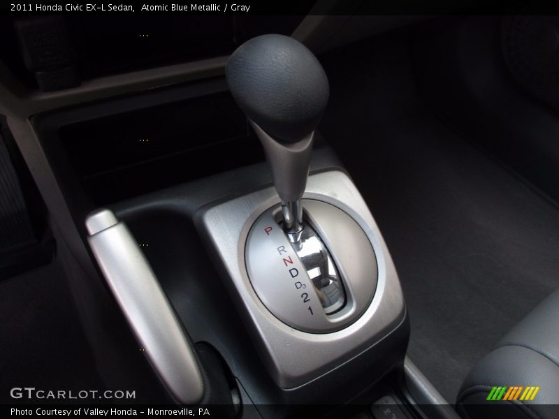 Atomic Blue Metallic / Gray 2011 Honda Civic EX-L Sedan