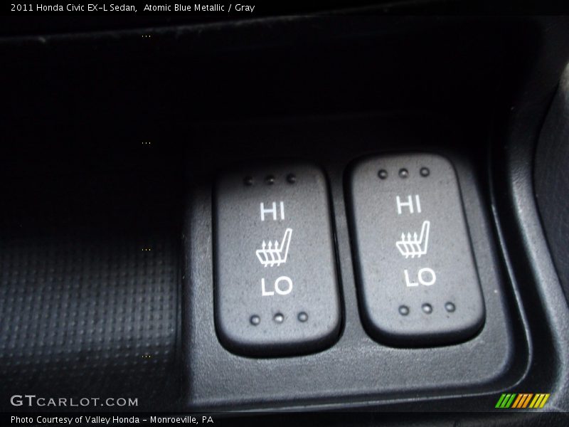 Atomic Blue Metallic / Gray 2011 Honda Civic EX-L Sedan