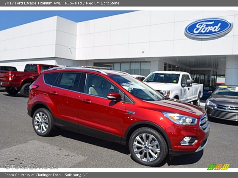 Ruby Red / Medium Light Stone 2017 Ford Escape Titanium 4WD