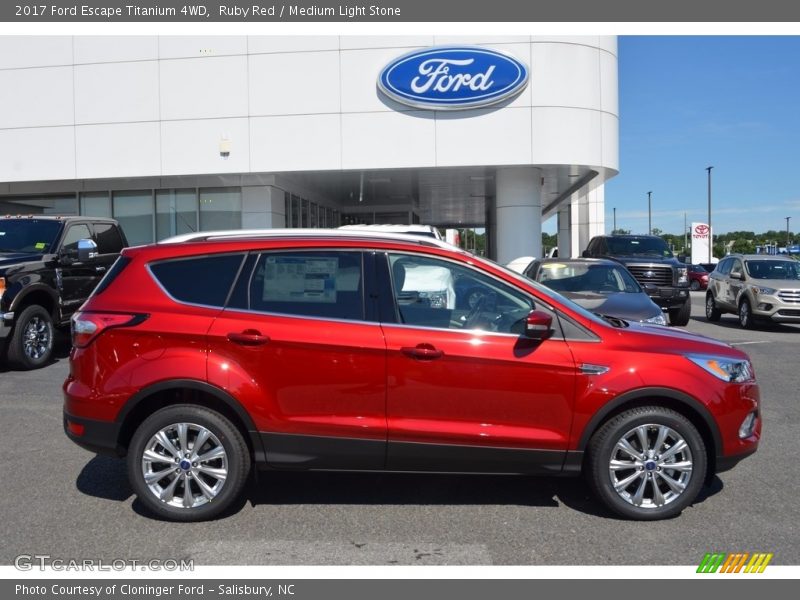 Ruby Red / Medium Light Stone 2017 Ford Escape Titanium 4WD