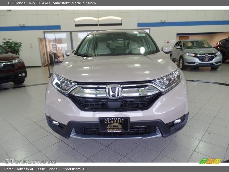 Sandstorm Metallic / Ivory 2017 Honda CR-V EX AWD