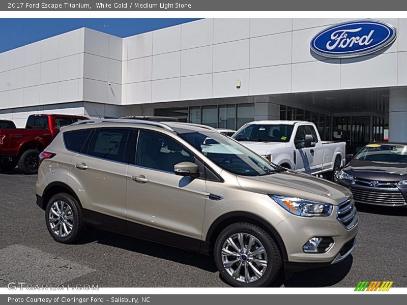 White Gold / Medium Light Stone 2017 Ford Escape Titanium