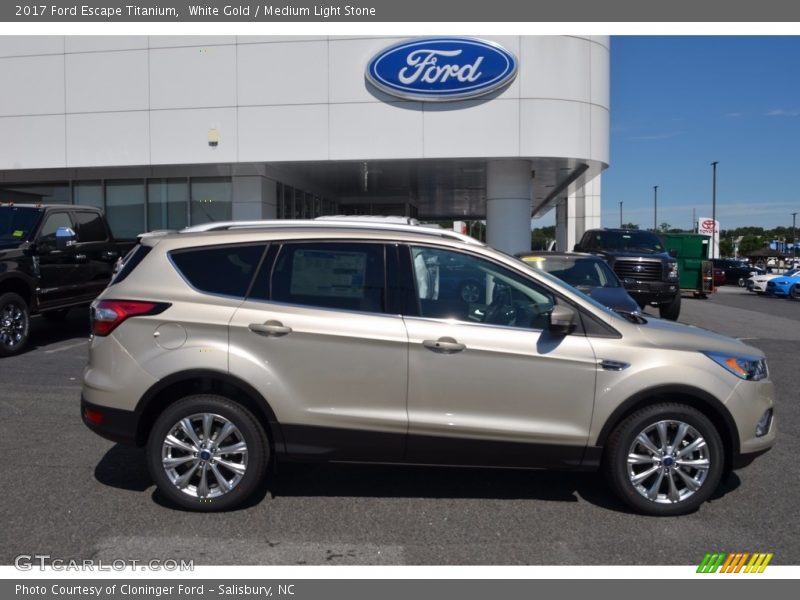 White Gold / Medium Light Stone 2017 Ford Escape Titanium