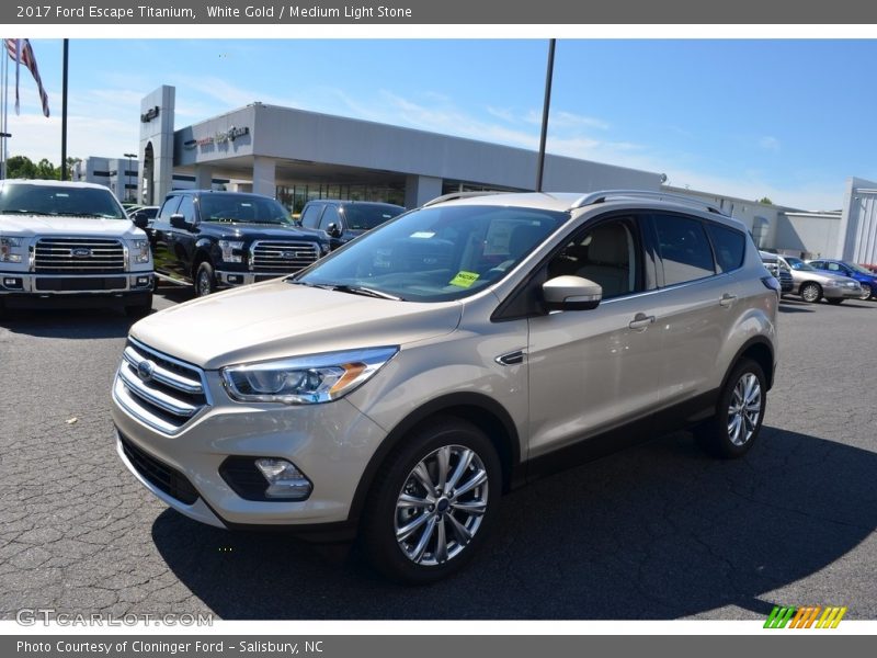 White Gold / Medium Light Stone 2017 Ford Escape Titanium