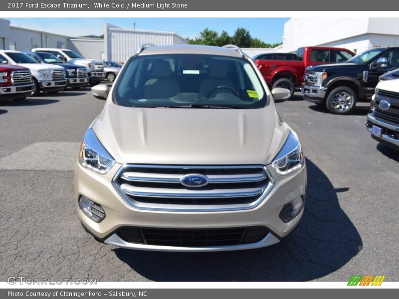White Gold / Medium Light Stone 2017 Ford Escape Titanium