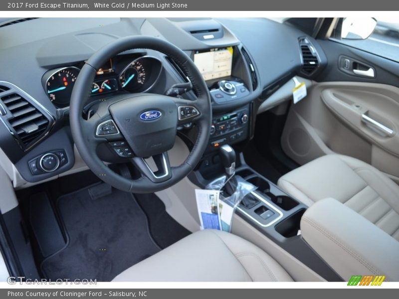 White Gold / Medium Light Stone 2017 Ford Escape Titanium