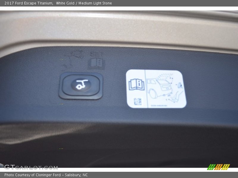 White Gold / Medium Light Stone 2017 Ford Escape Titanium