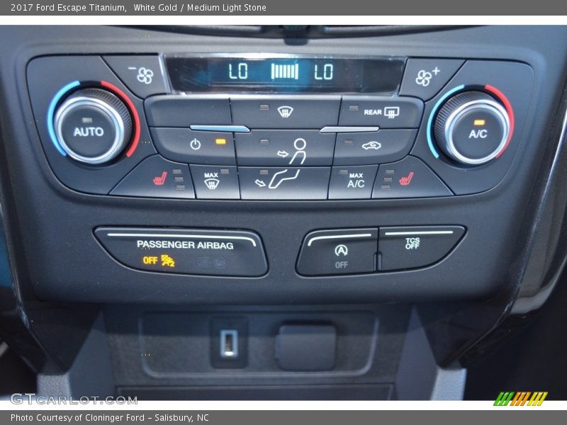 White Gold / Medium Light Stone 2017 Ford Escape Titanium