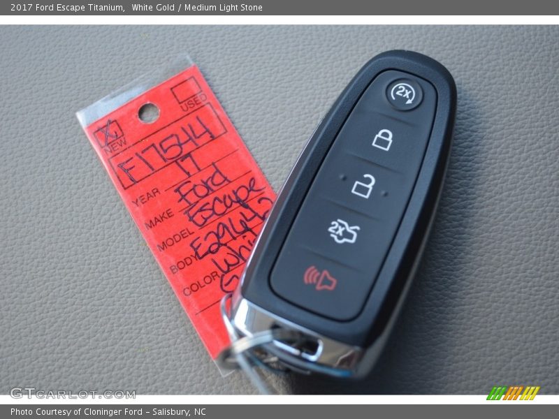 White Gold / Medium Light Stone 2017 Ford Escape Titanium