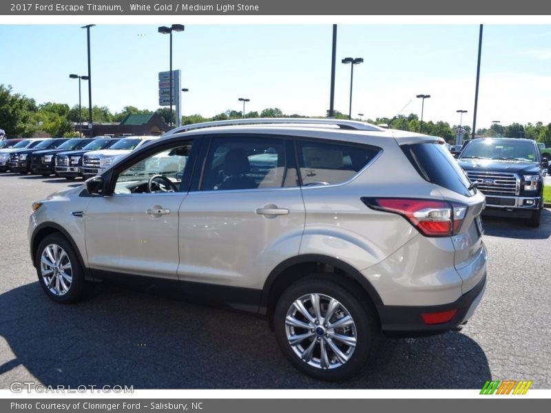 White Gold / Medium Light Stone 2017 Ford Escape Titanium