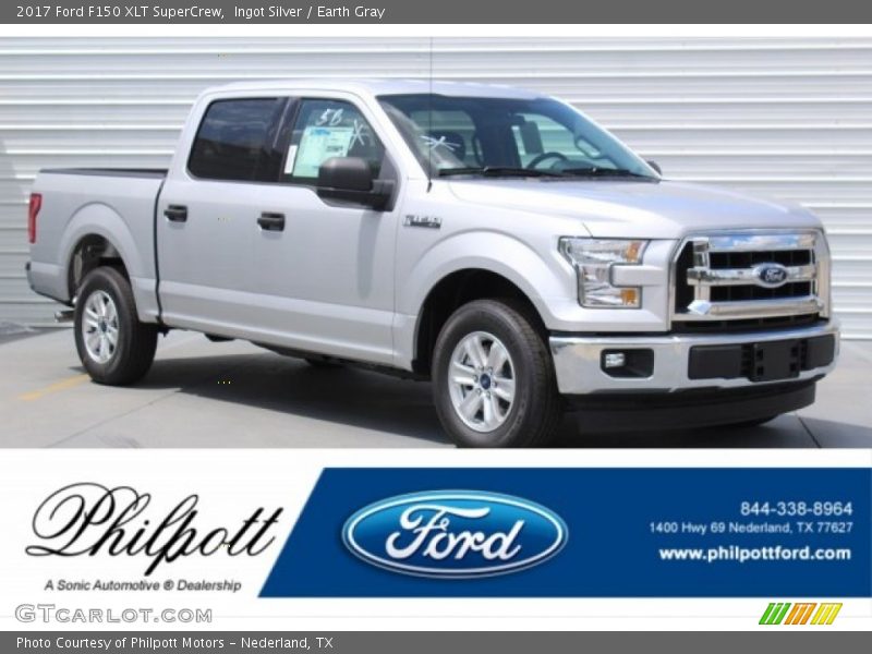 Ingot Silver / Earth Gray 2017 Ford F150 XLT SuperCrew