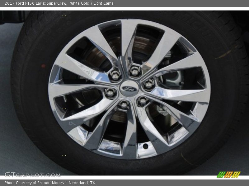 White Gold / Light Camel 2017 Ford F150 Lariat SuperCrew