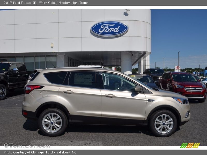 White Gold / Medium Light Stone 2017 Ford Escape SE