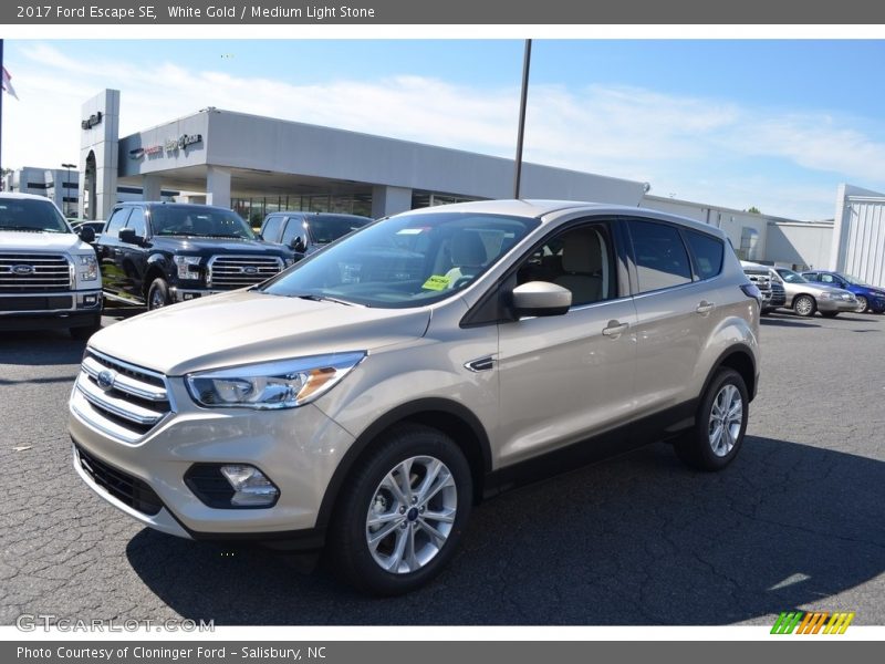 White Gold / Medium Light Stone 2017 Ford Escape SE