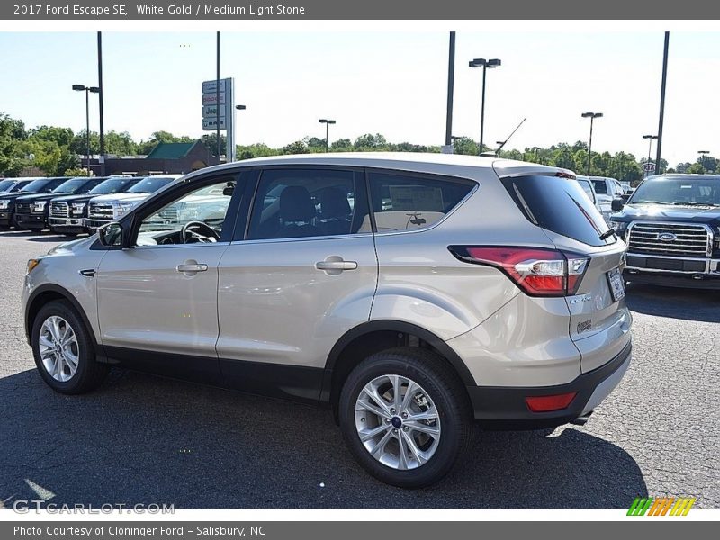 White Gold / Medium Light Stone 2017 Ford Escape SE