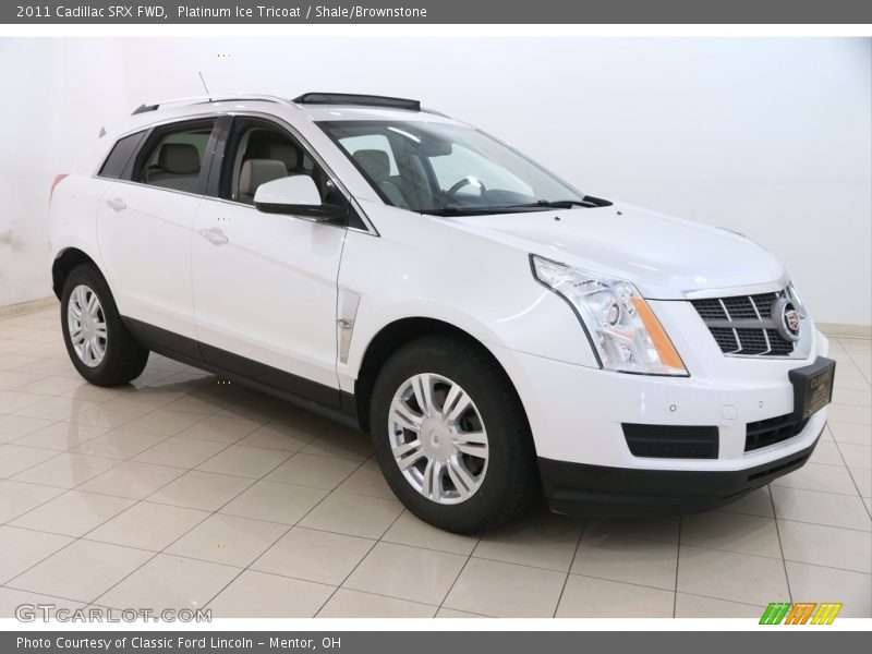Platinum Ice Tricoat / Shale/Brownstone 2011 Cadillac SRX FWD