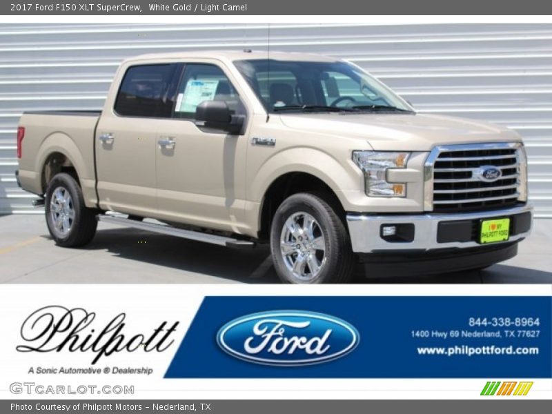 White Gold / Light Camel 2017 Ford F150 XLT SuperCrew